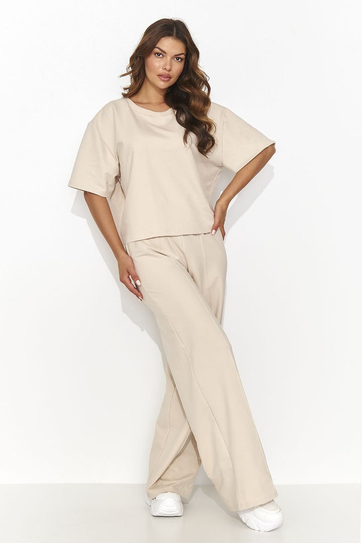 Back Cut-Out Beige Co-ord
