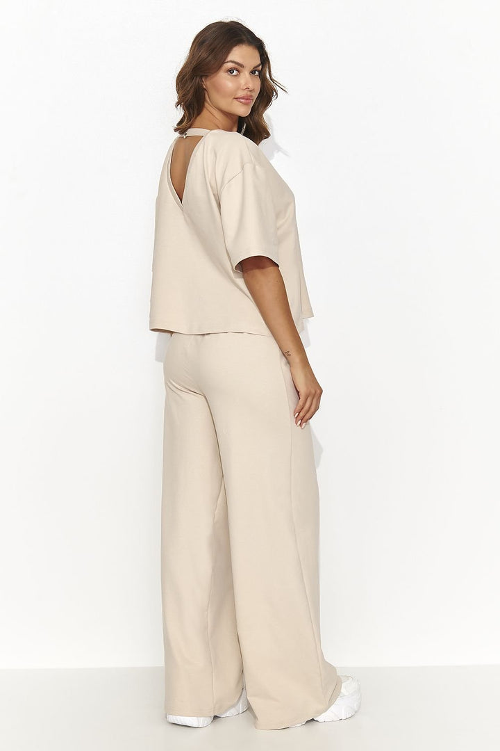Back Cut-Out Beige Co-ord