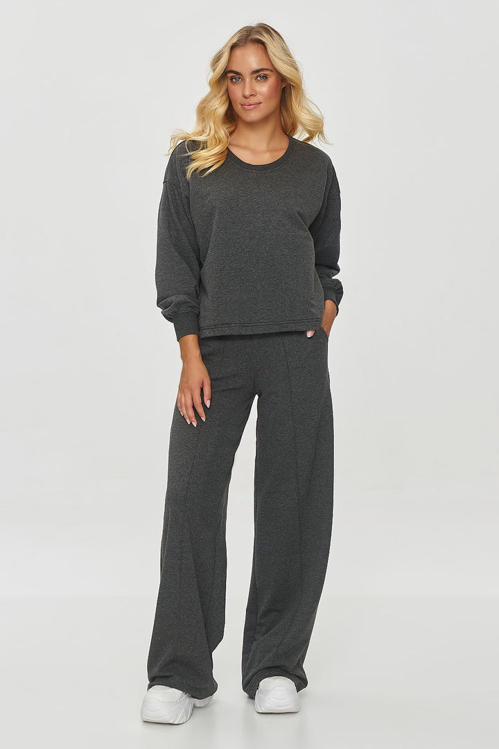 Tracksuit With Wide Pants Graphite Melange