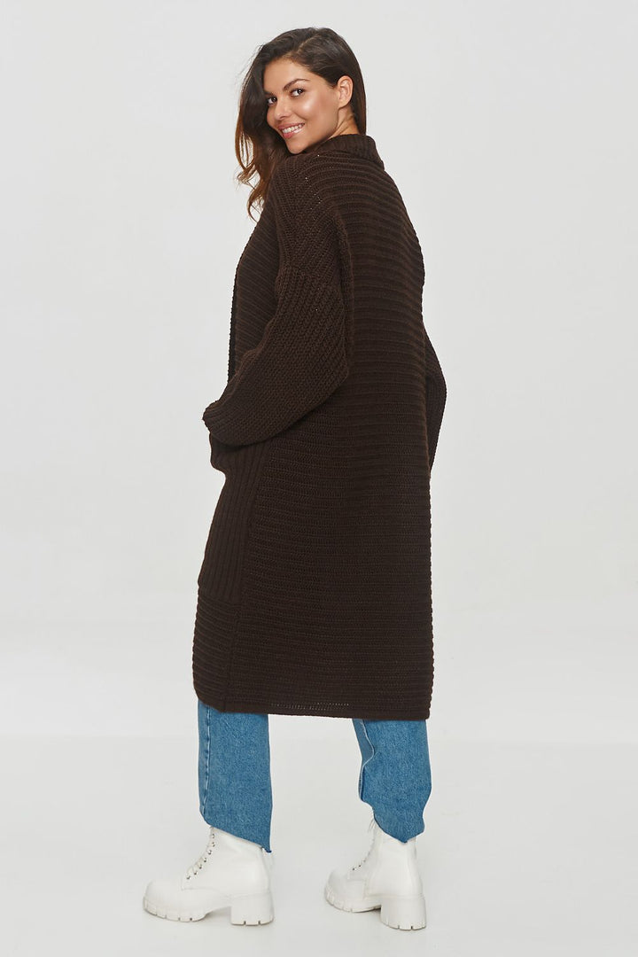 Cozy Oversized Chocolate Cardigan