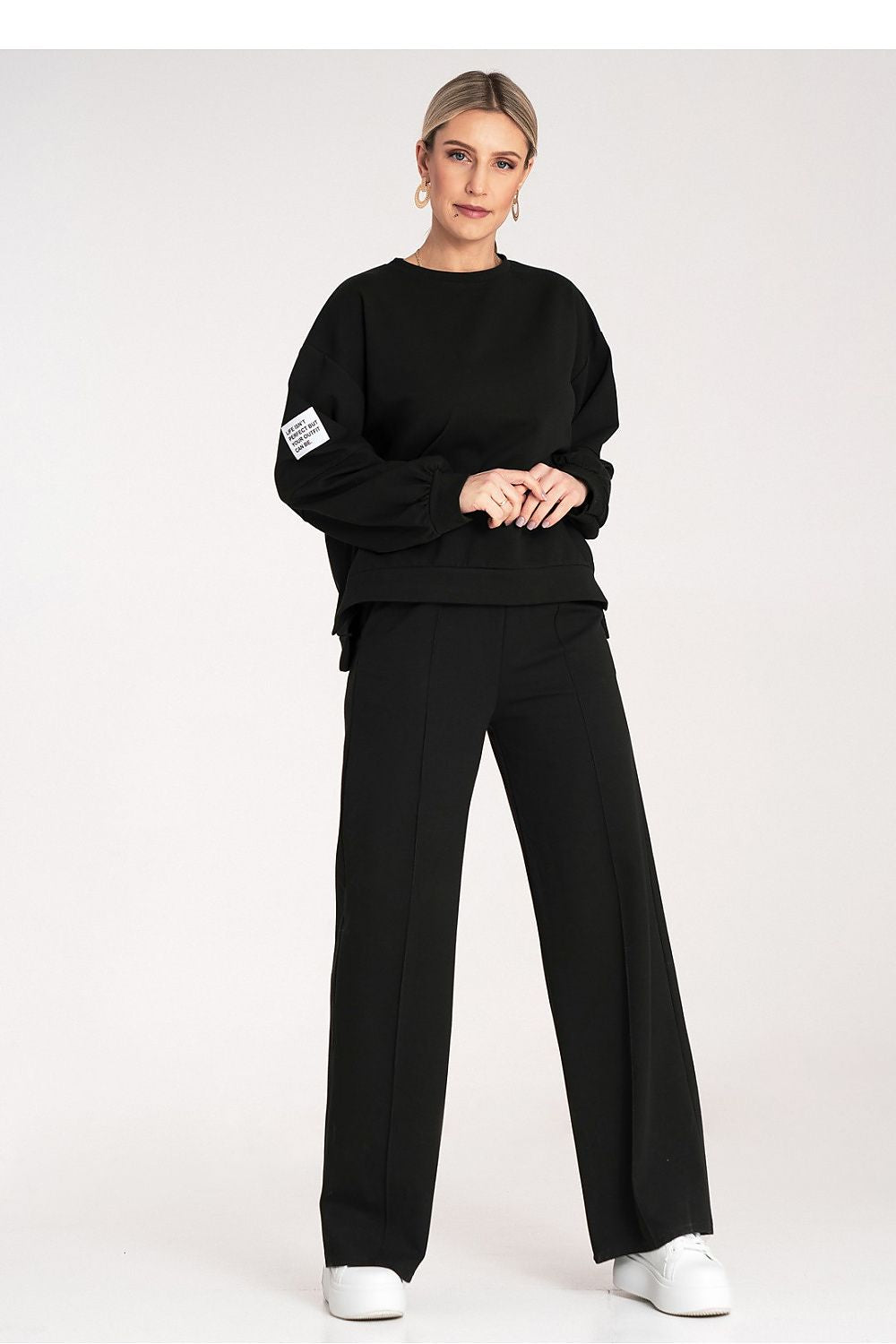 Patch Black Wide-Leg Co-ord