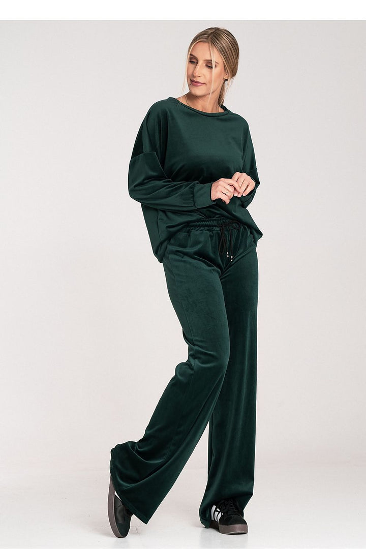 Green Velvet Loungewear Set