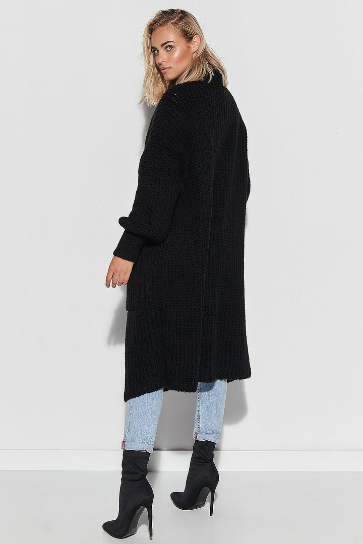 Black Heart Neckline Knit Cardigan