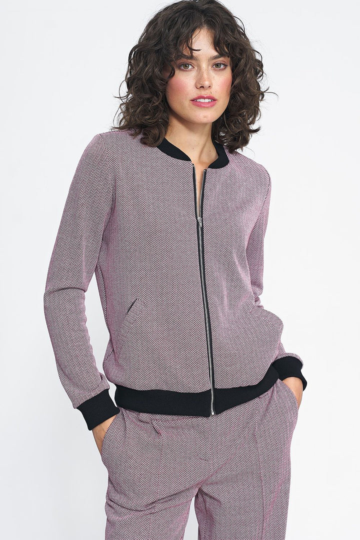 Herringbone Bomber Jacket