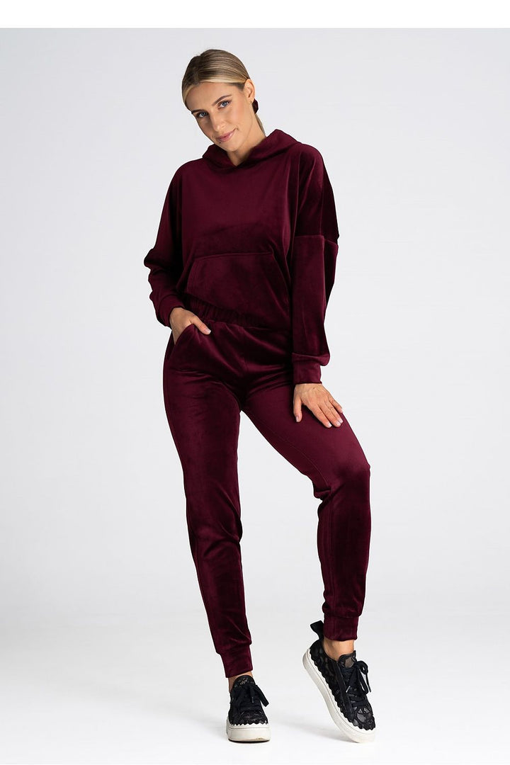 Hooded Velour Lounge Top