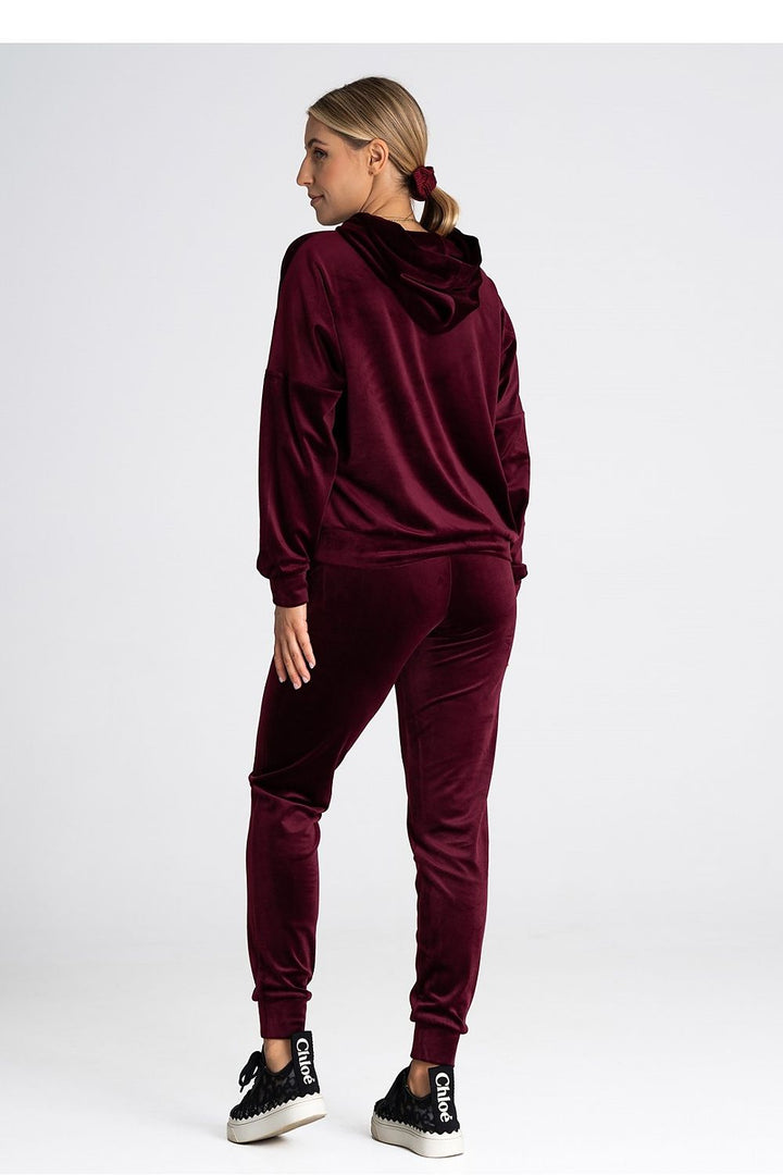 Hooded Velour Lounge Top