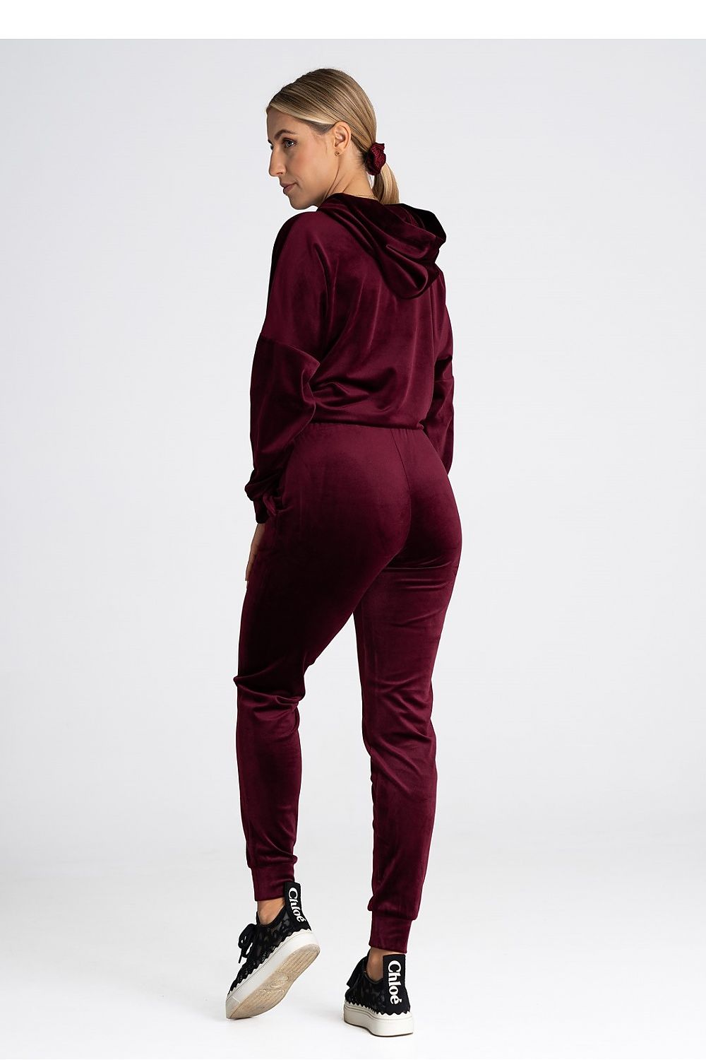 Hooded Velour Lounge Top