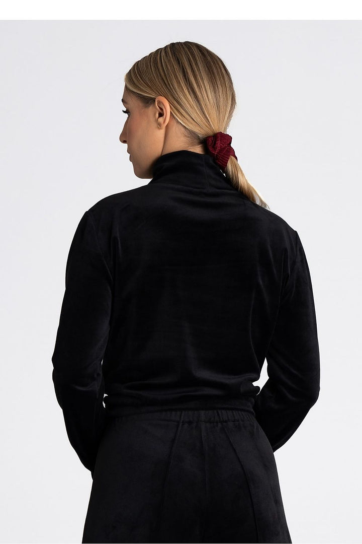 Roll Neck Velour Top