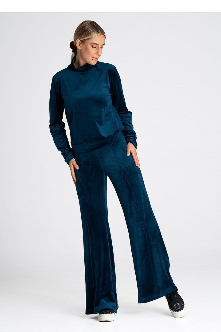 Velour Chic Bootcut Pants