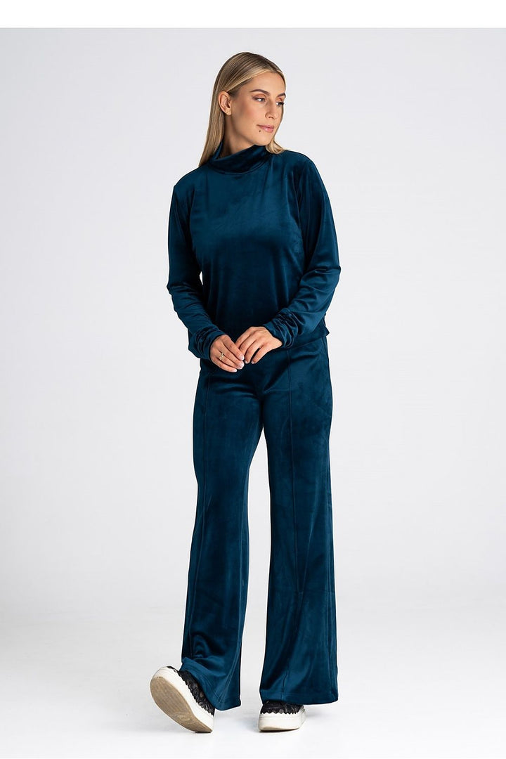 Velour Chic Bootcut Pants