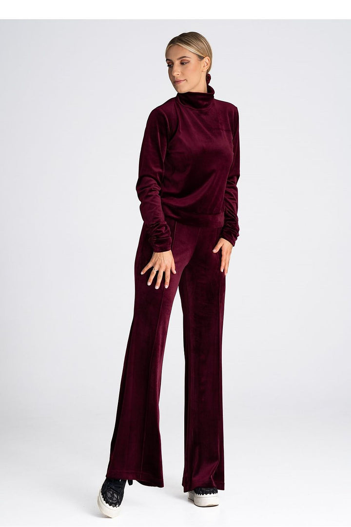 Velour Chic Bootcut Pants