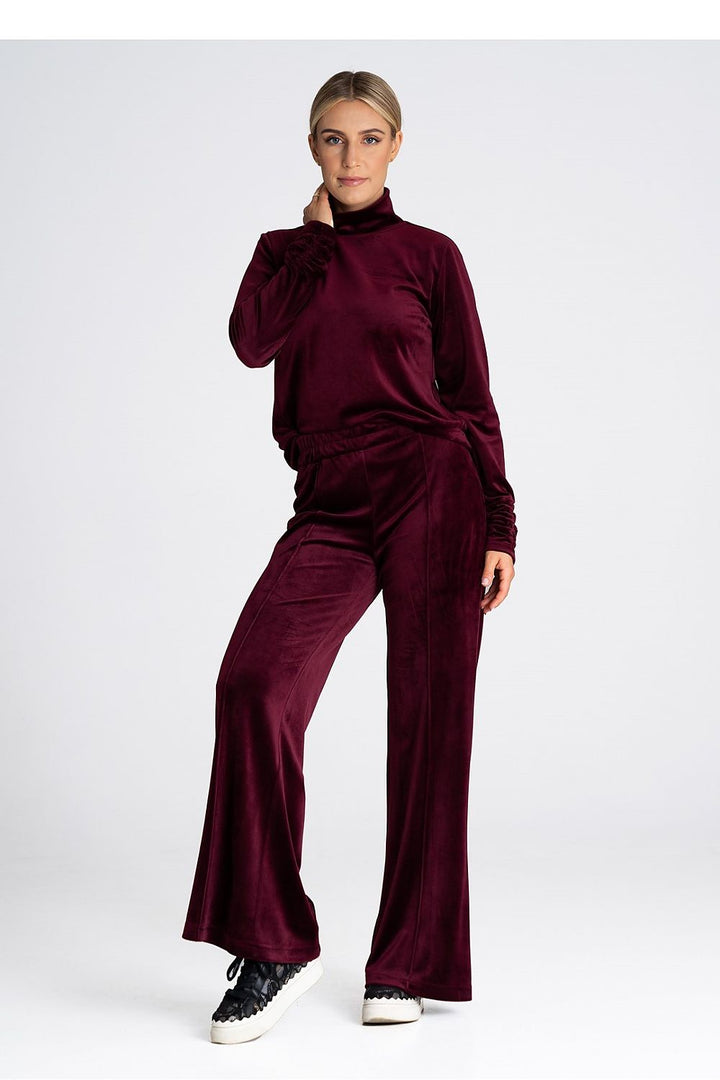 Velour Chic Bootcut Pants