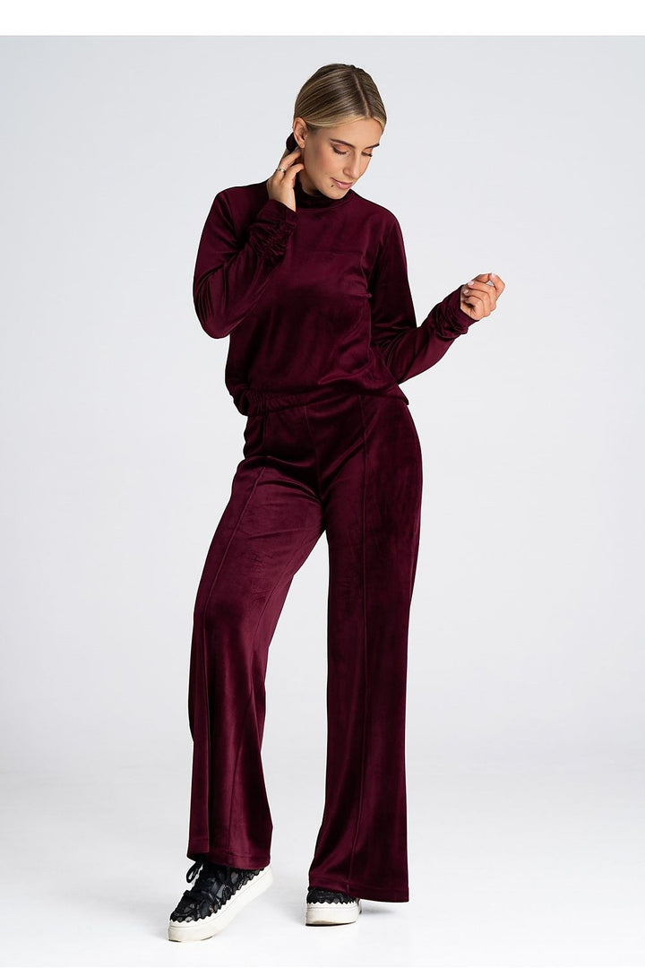 Velour Chic Bootcut Pants