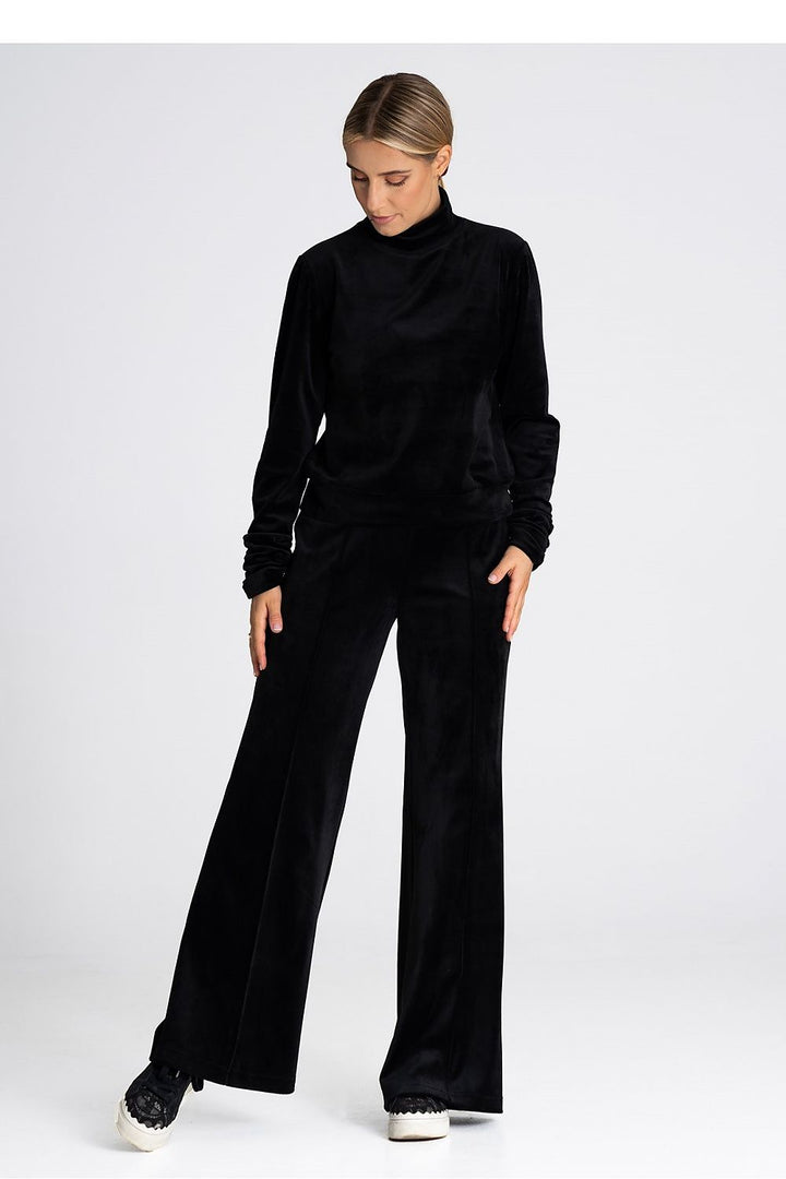 Velour Chic Bootcut Pants