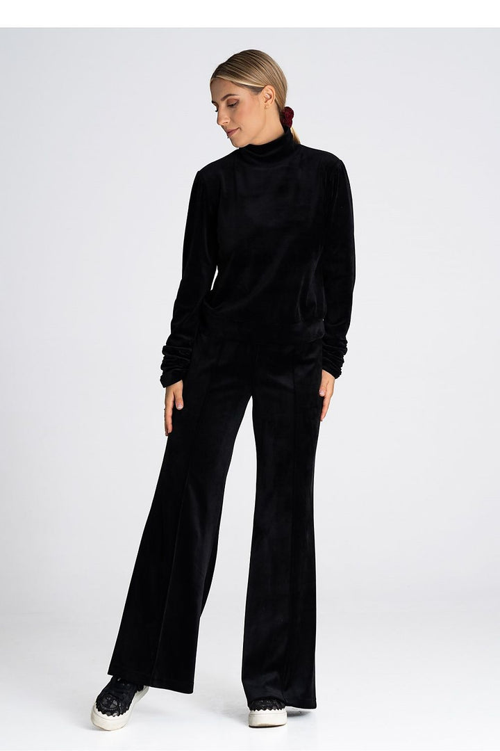 Velour Chic Bootcut Pants