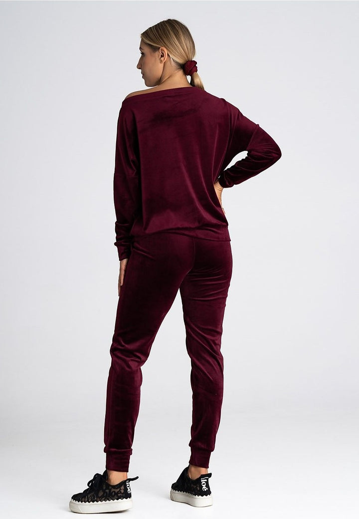 Elastic Waist Velour Pants