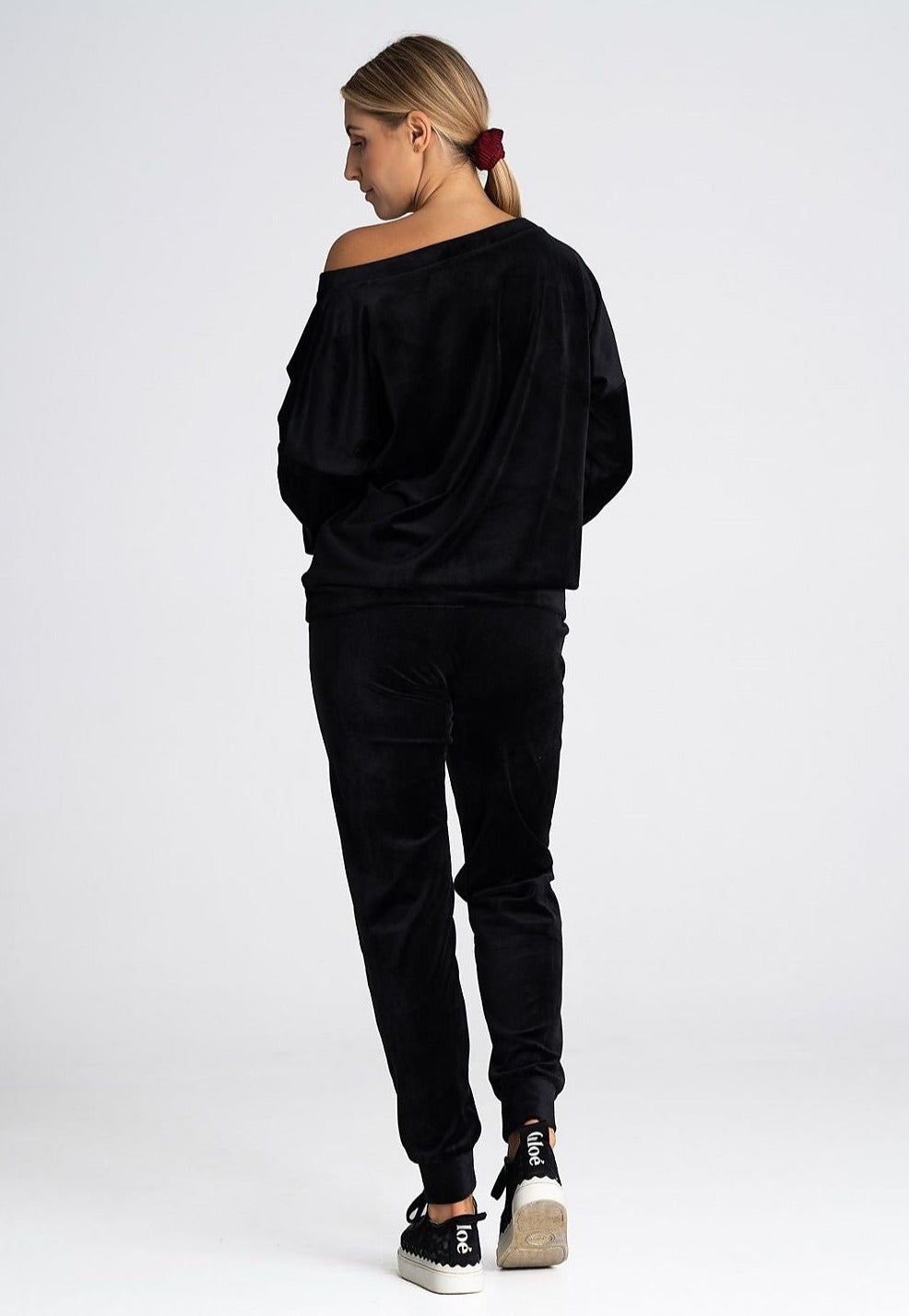 Elastic Waist Velour Pants