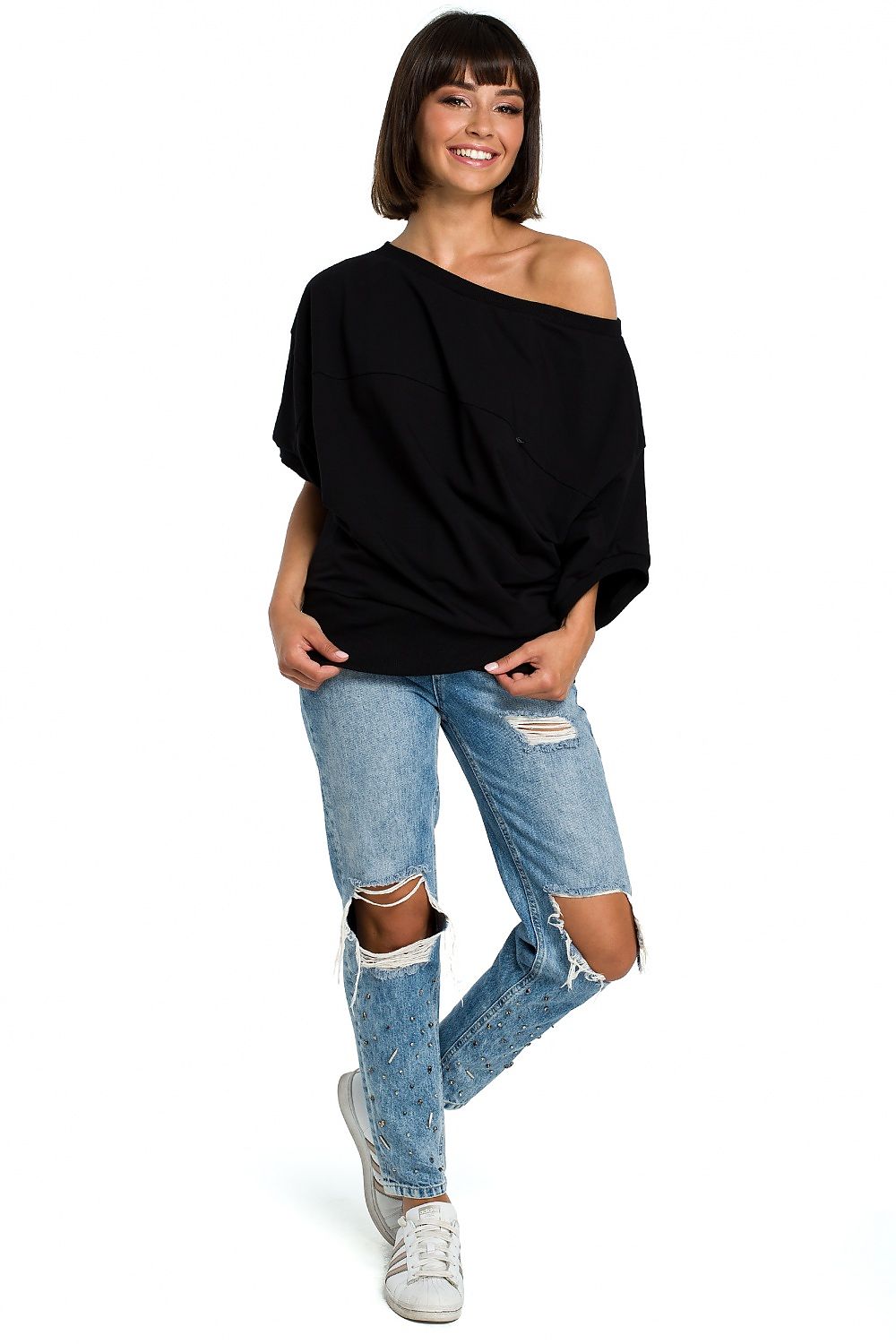 Off-Shoulder Sweatshirt