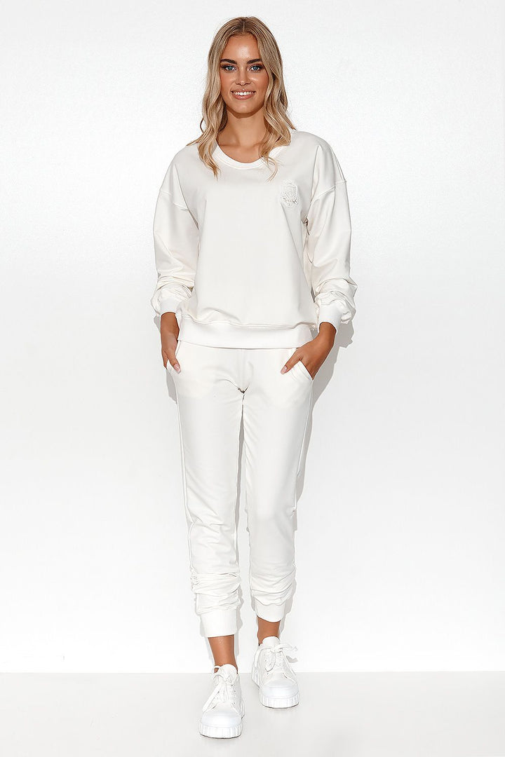 Chic Round-Neck Sweatshirt Set