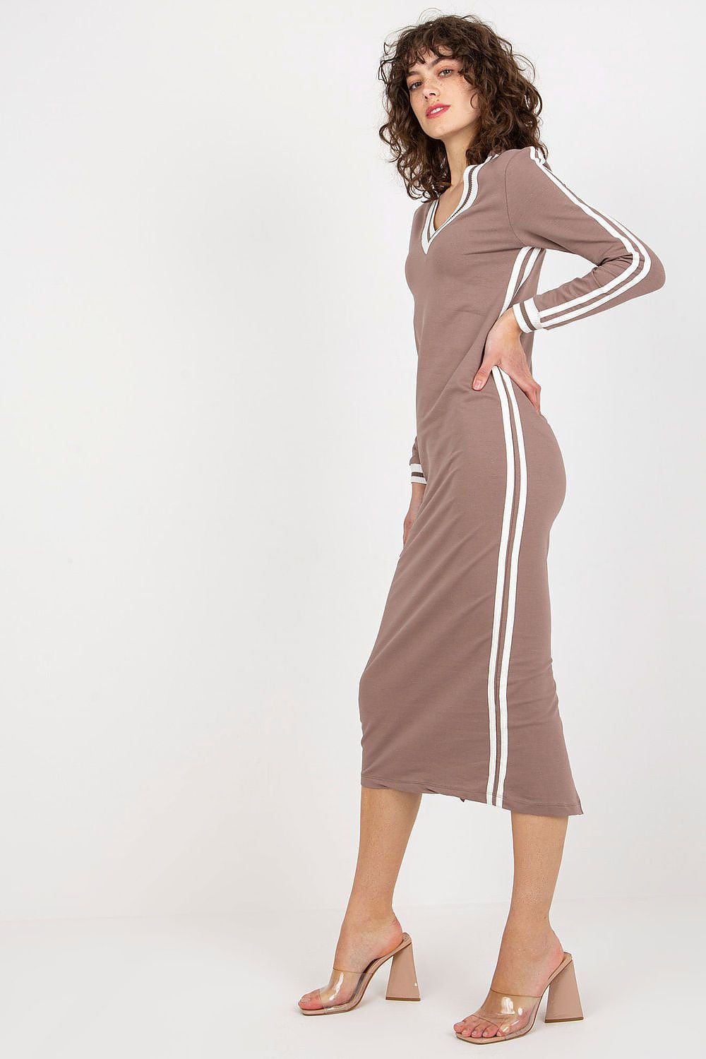 Slim-Fit Midi Athleisure Dress