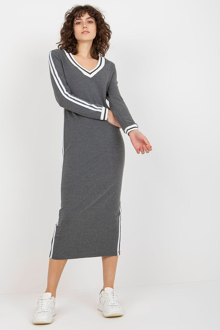 Slim-Fit Midi Athleisure Dress