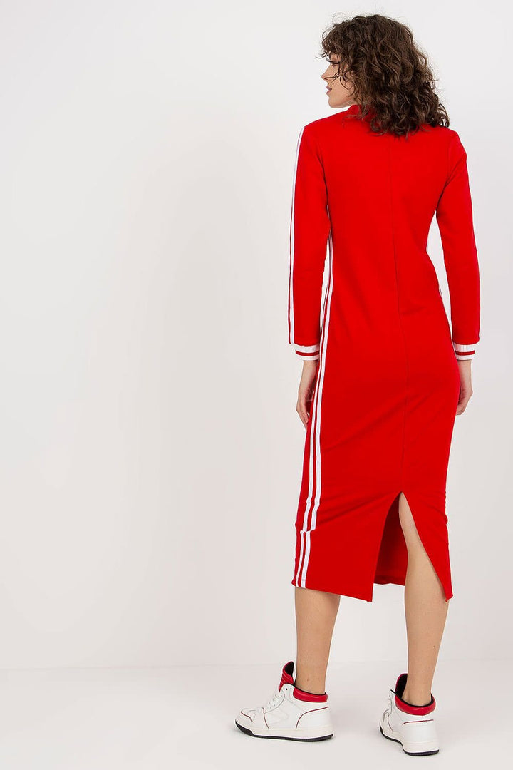 Slim-Fit Midi Athleisure Dress